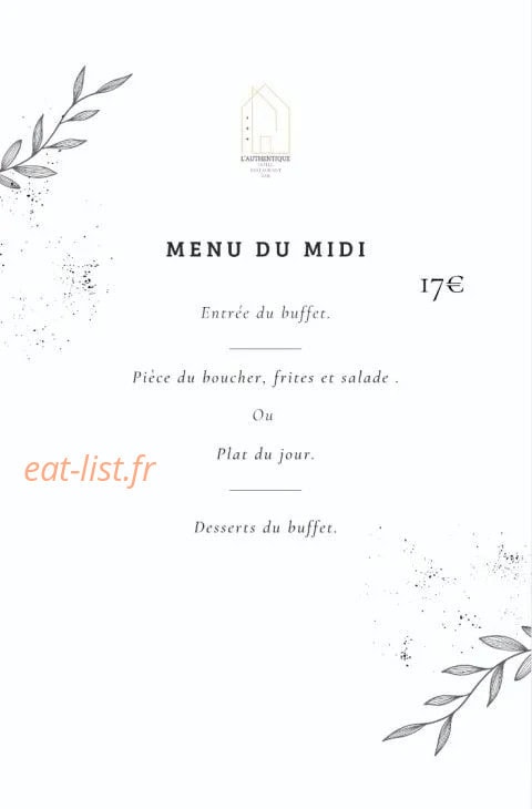 L'Authentique — carte page 3