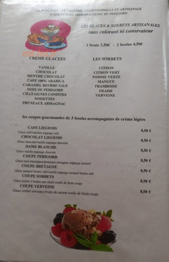 Le P’Tit Pancake — carte page 2