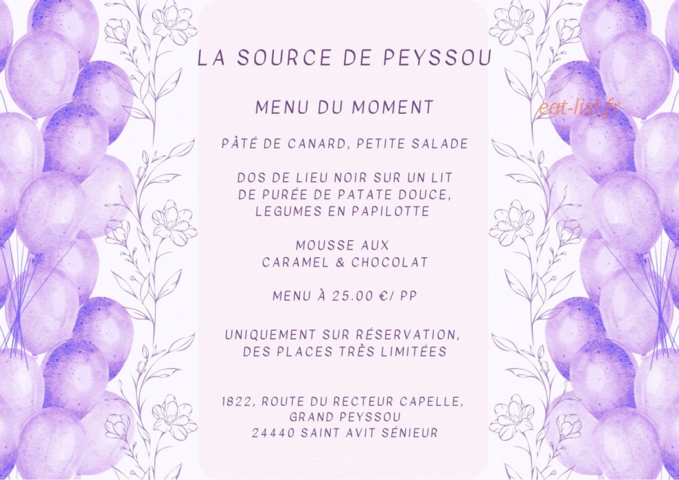 La Source de Peyssou — carte page 1
