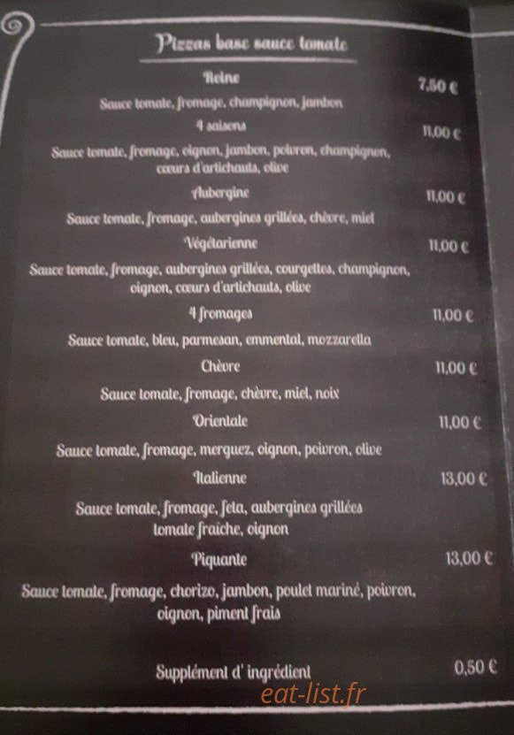 La Bonne Table — carte page 1