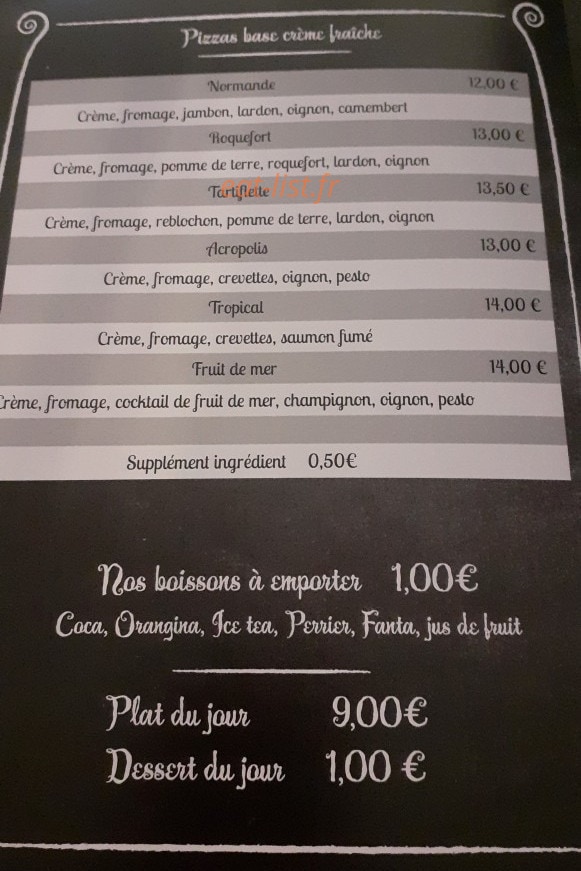 La Bonne Table — carte page 3