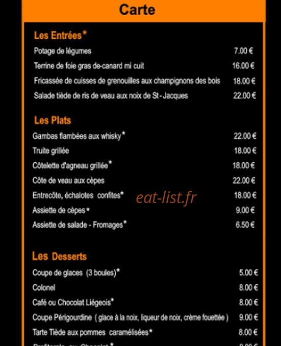 La table de ginette — carte page 2