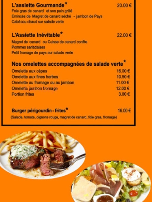 La table de ginette — carte page 1