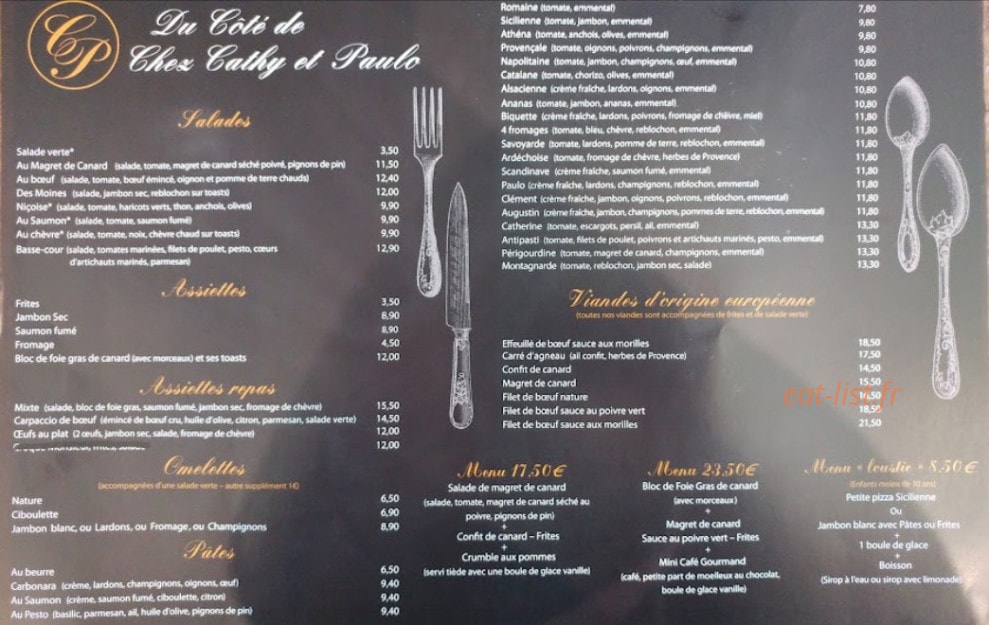 Du Côté de Chez Cathy et Paulo — carte page 1