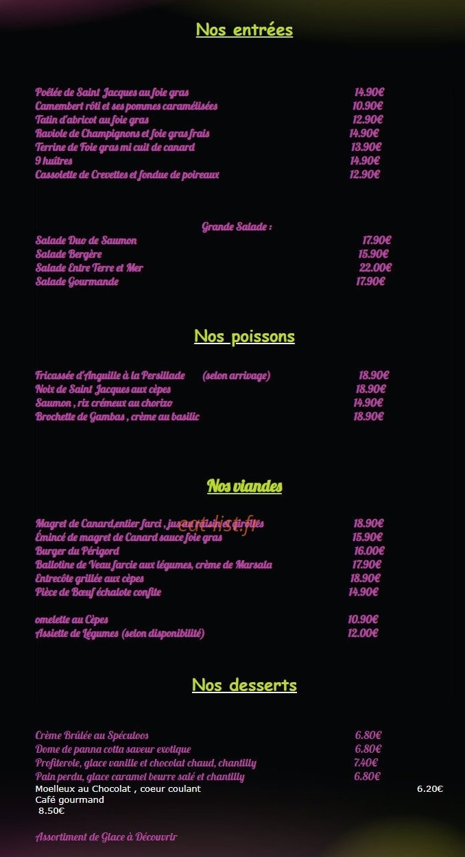 Le Bontemps — carte page 1