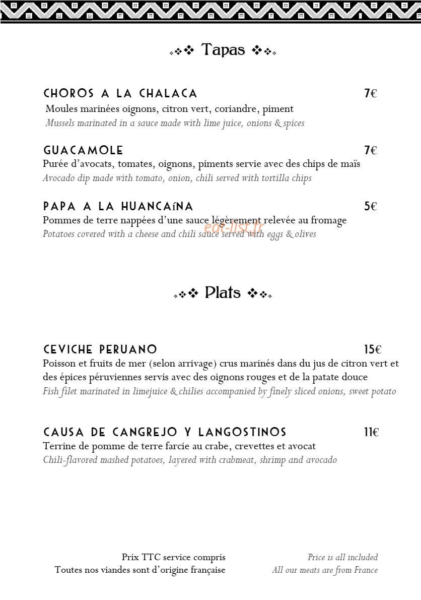 Andine — carte page 1