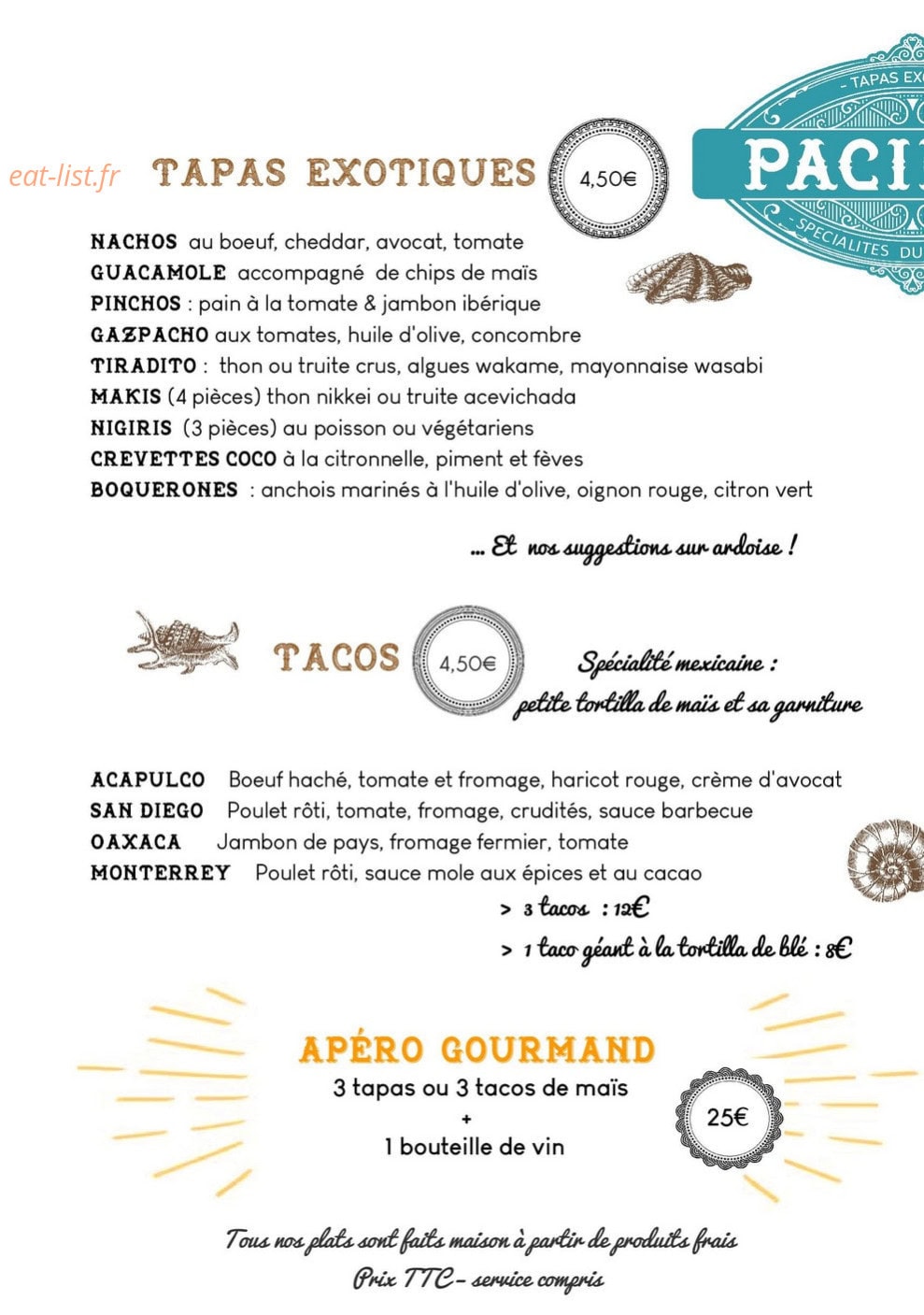 Pacifico — carte page 2