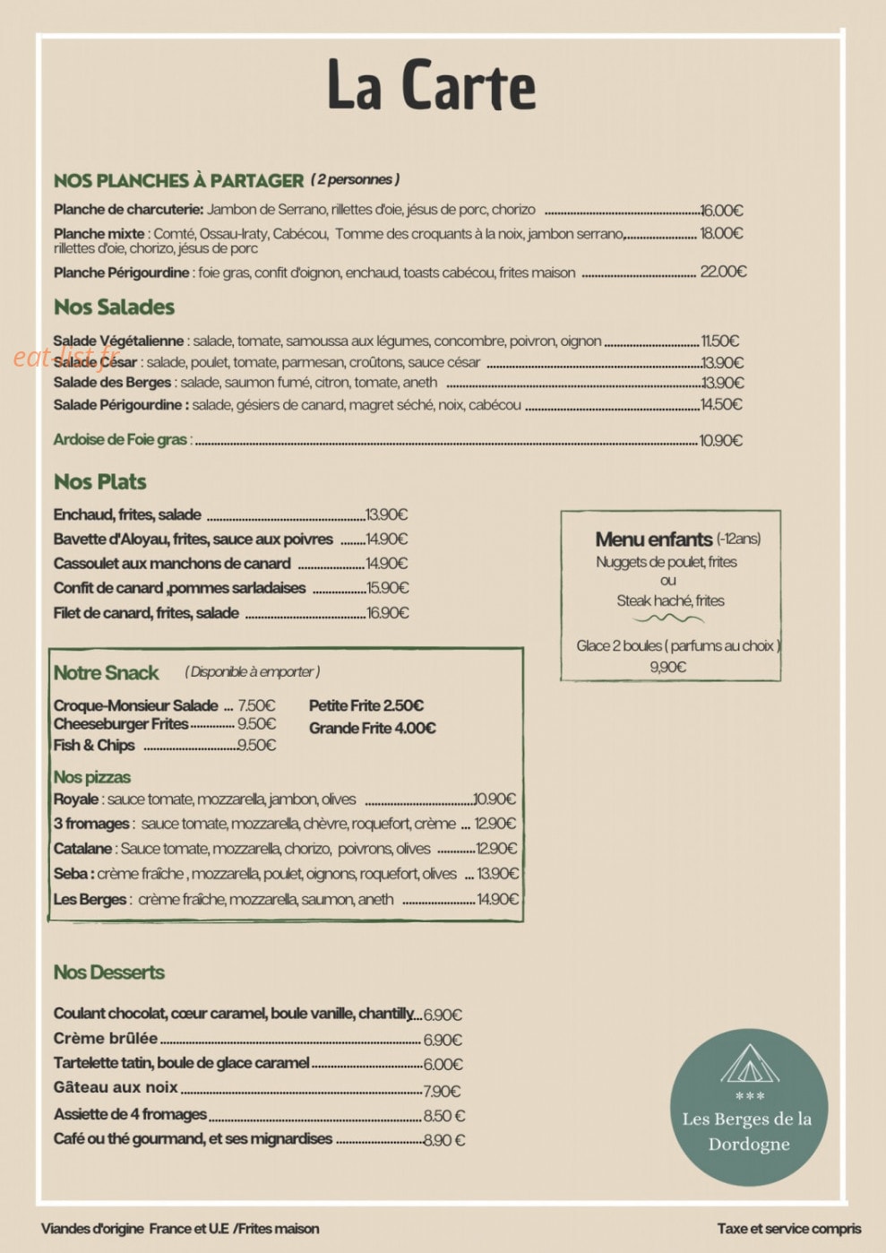 Les Berges — carte page 1