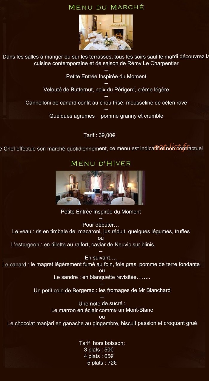 La Chartreuse du Bignac — carte page 1