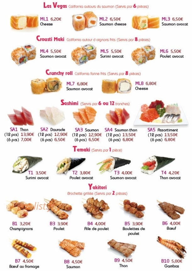 Miso Sushi — carte page 3