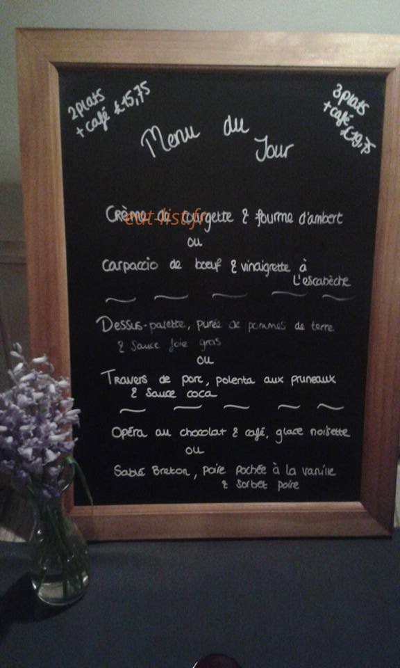Bistrot2 — carte page 1