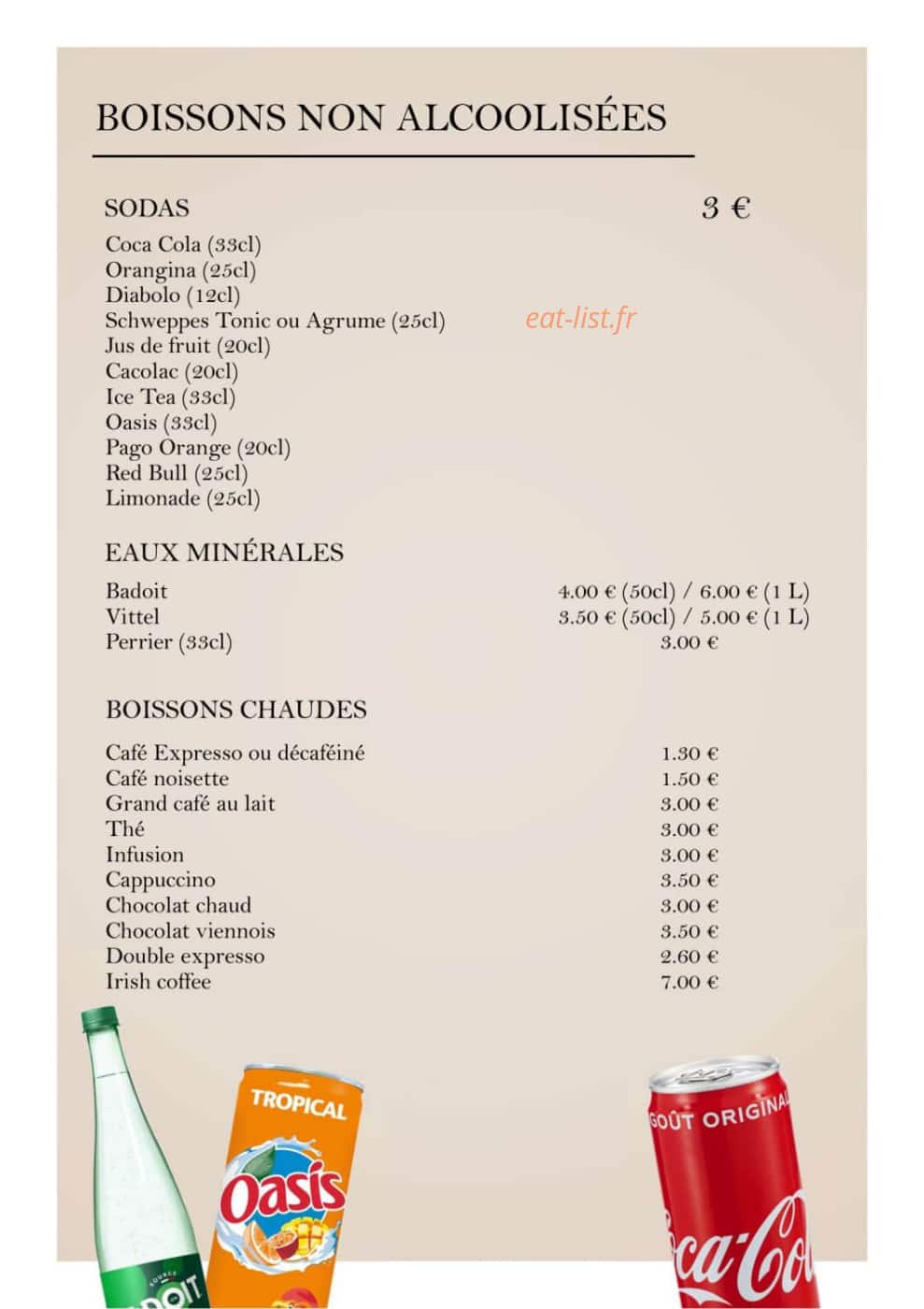 Aux Multiples Saveurs — carte page 8