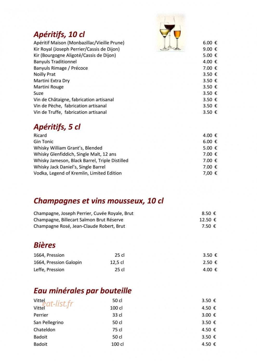 La Bastide — carte page 10