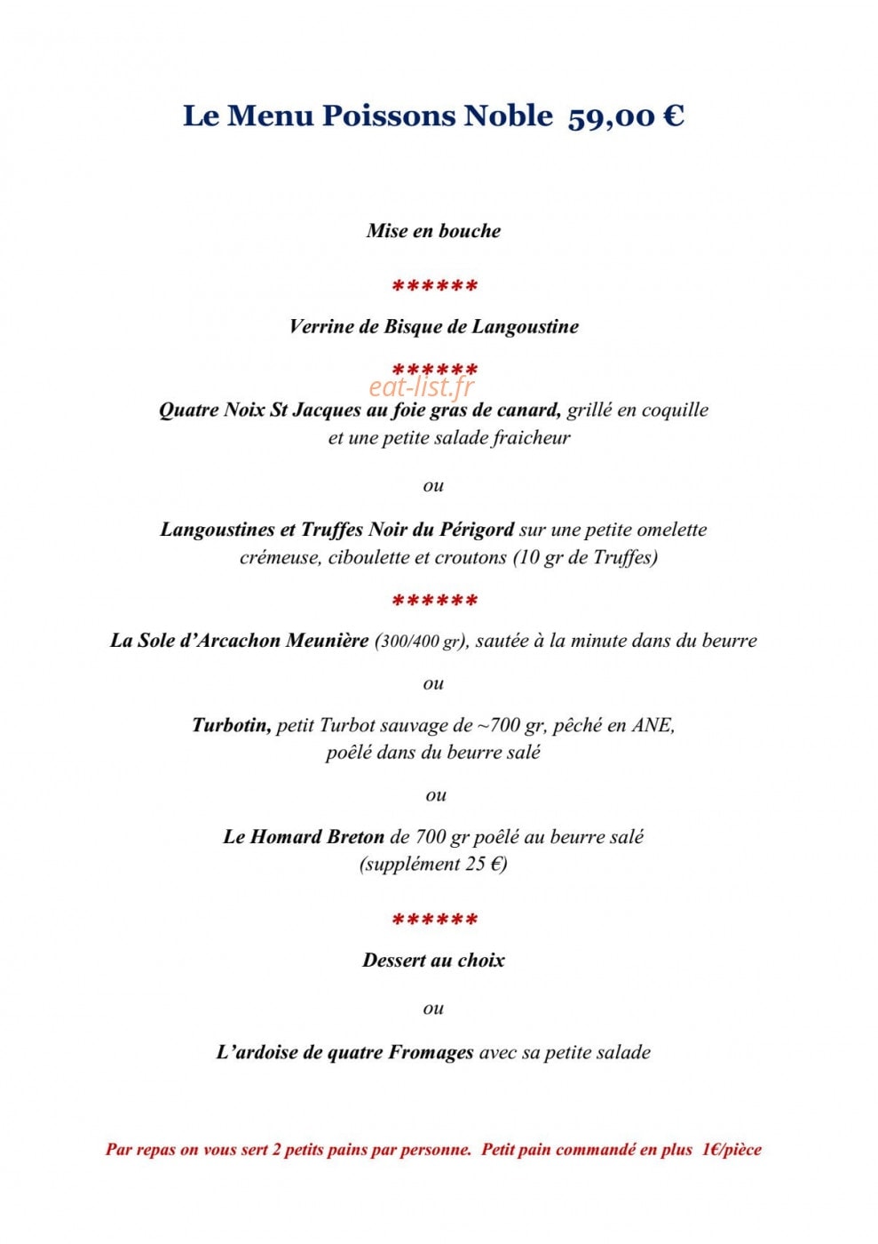 La Bastide — carte page 8