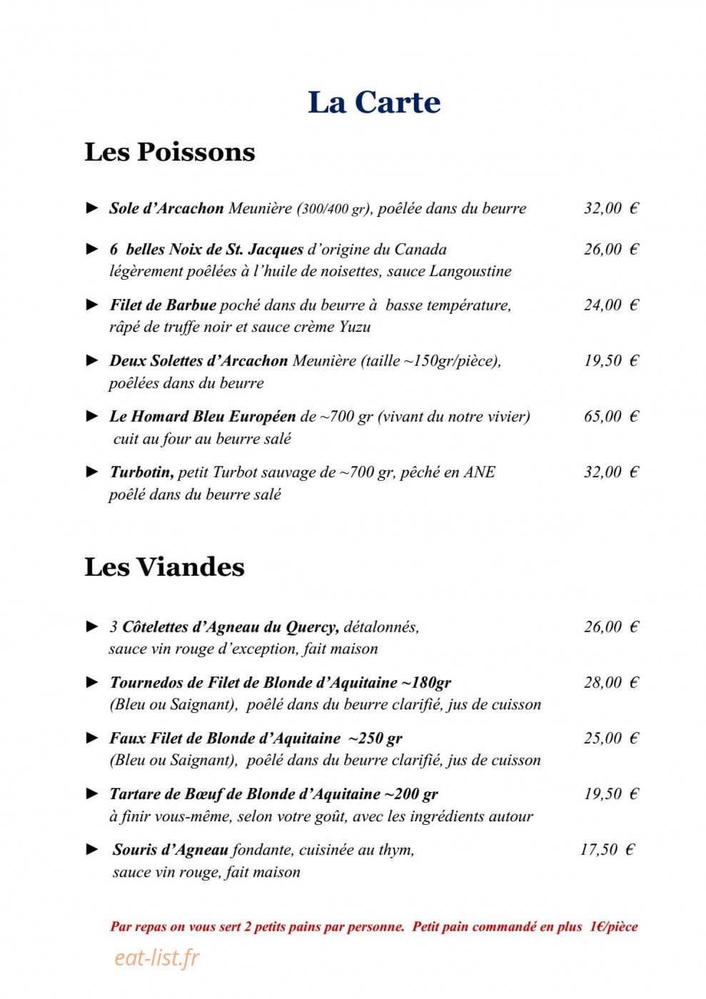 La Bastide — carte page 3