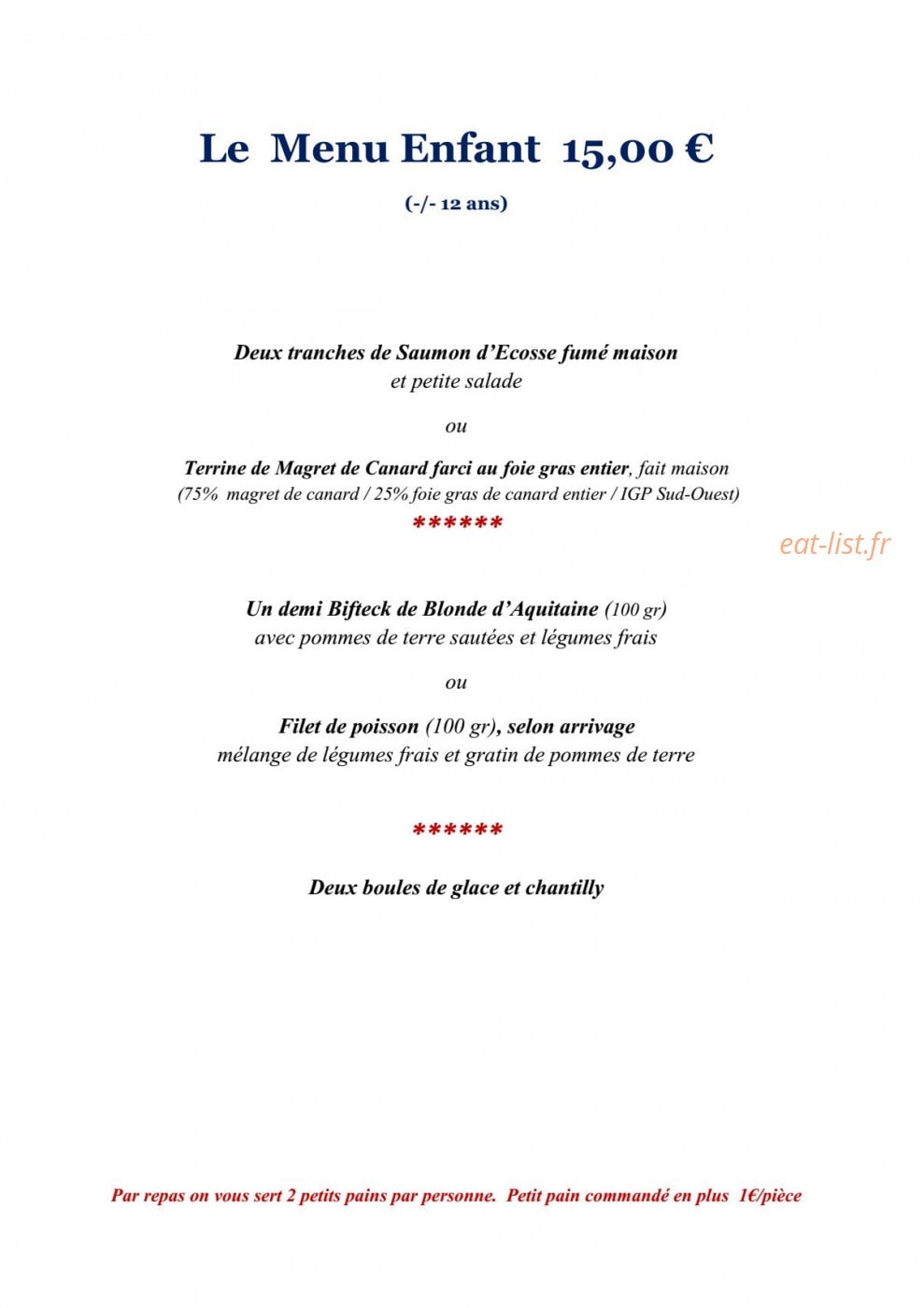La Bastide — carte page 9