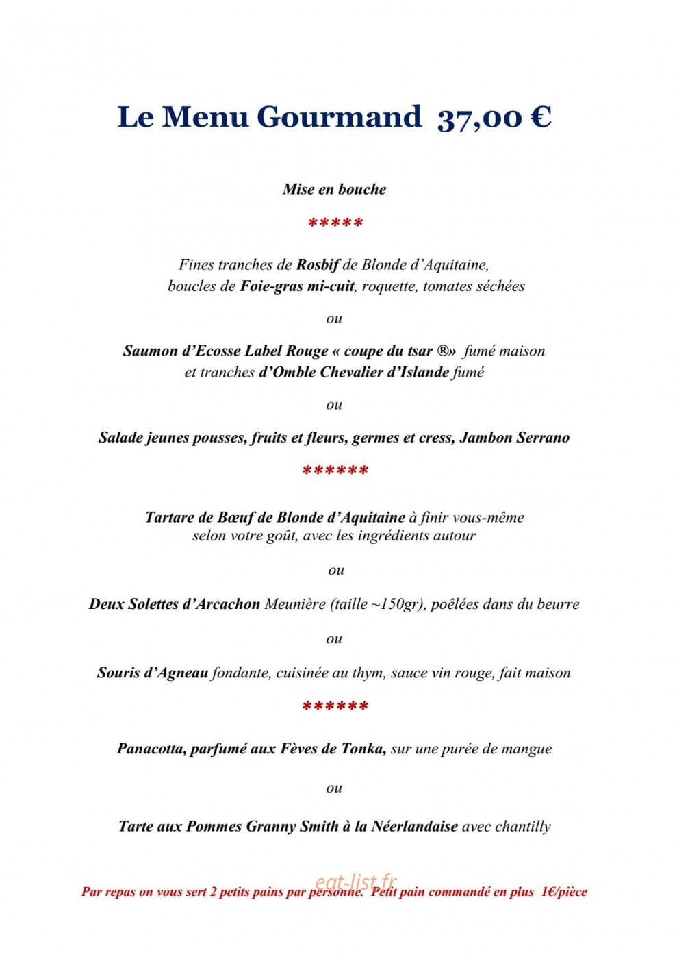 La Bastide — carte page 6