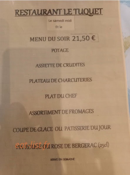 Le Tuquet — carte page 1