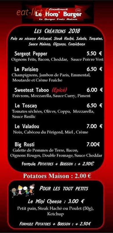 Le Hom' Burger — carte page 2