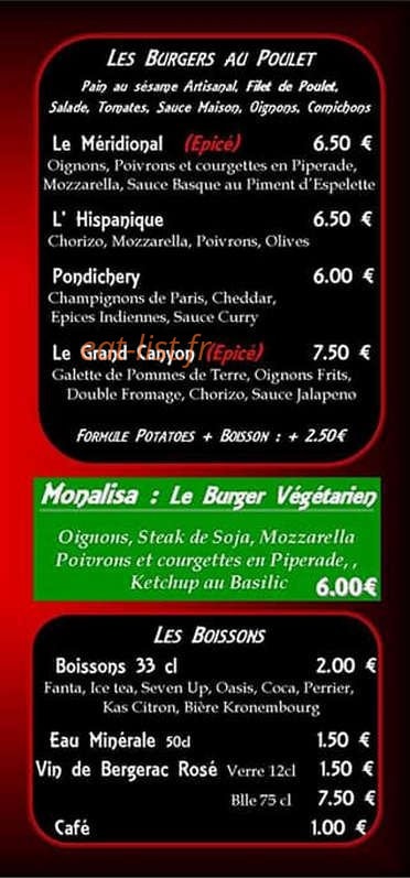 Le Hom' Burger — carte page 3