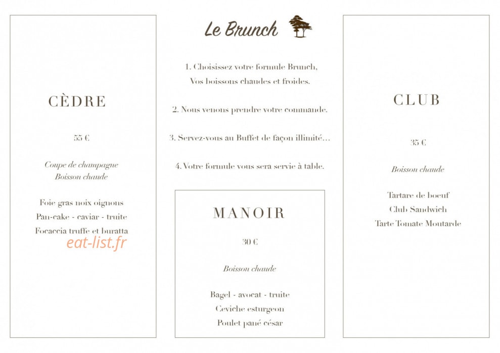 Le Manoir des Cèdres — carte page 8