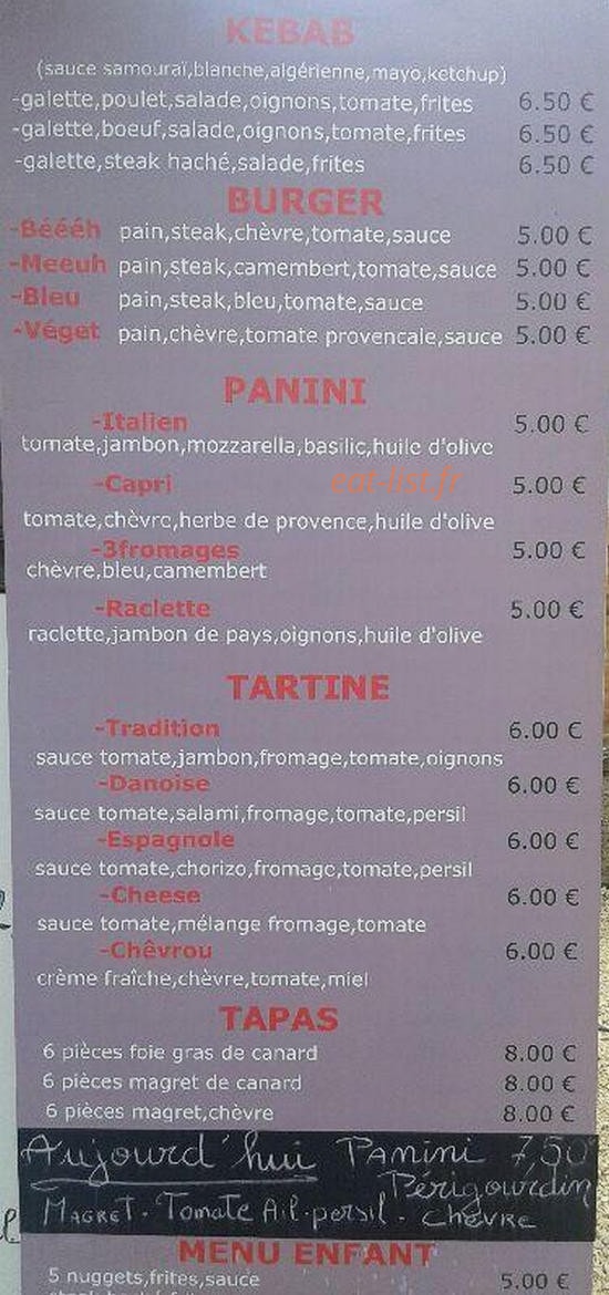 Chez Gigi — carte page 2