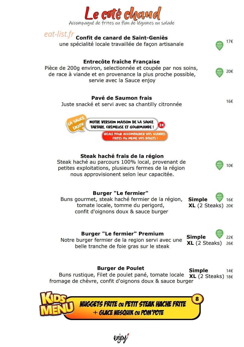 Le bistro — carte page 4