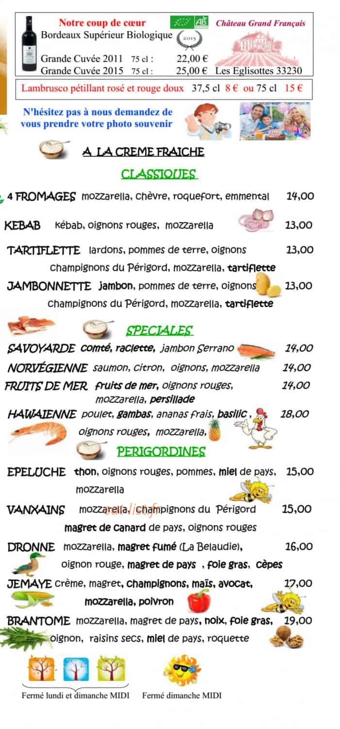 L'escapade gourmande — carte page 8