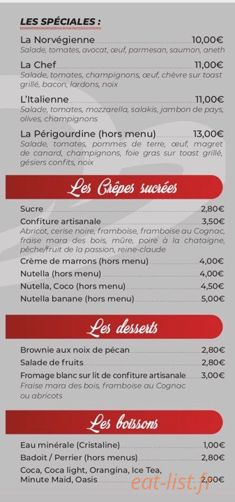 La Gourmandine — carte page 5