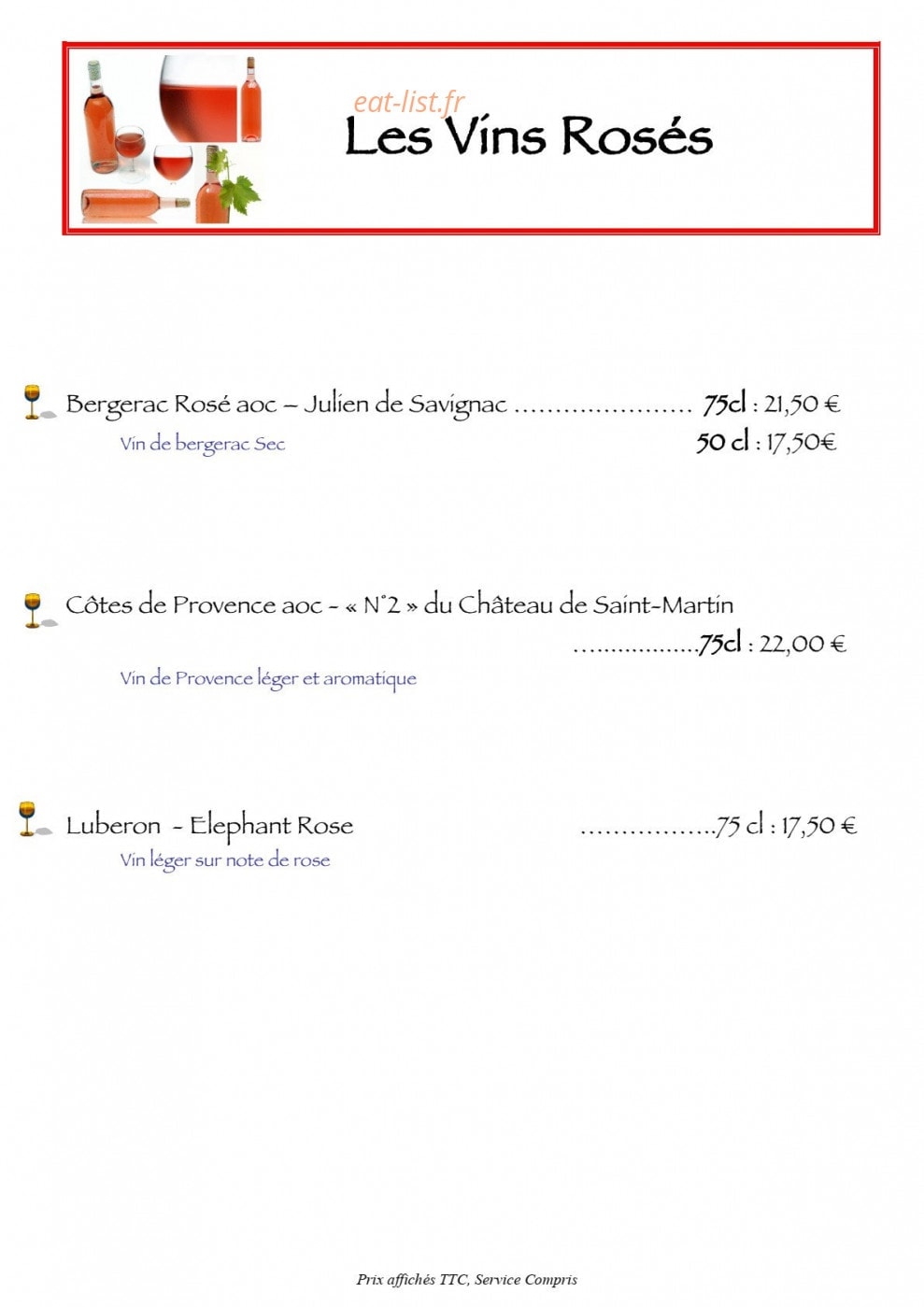 Le Chabrot — carte page 11
