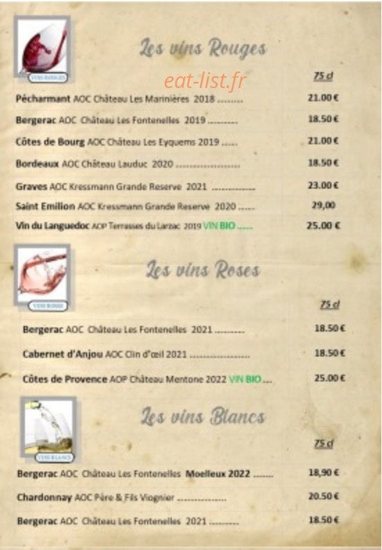 L auberge du pauly — carte page 10