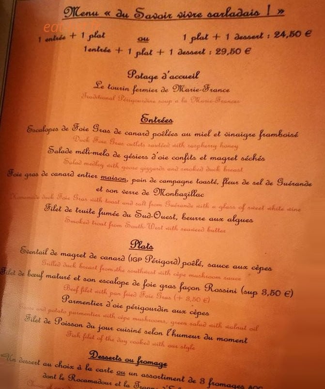 La Petite Borie — carte page 2