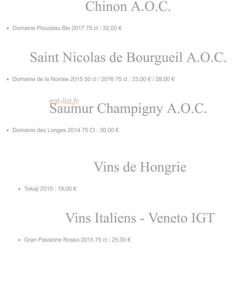 Le restaurant Au Vieux Moulin — carte page 9