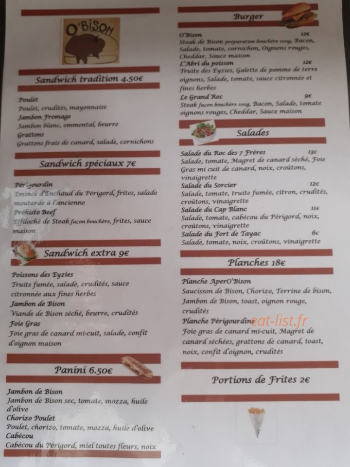 O bison — carte page 1