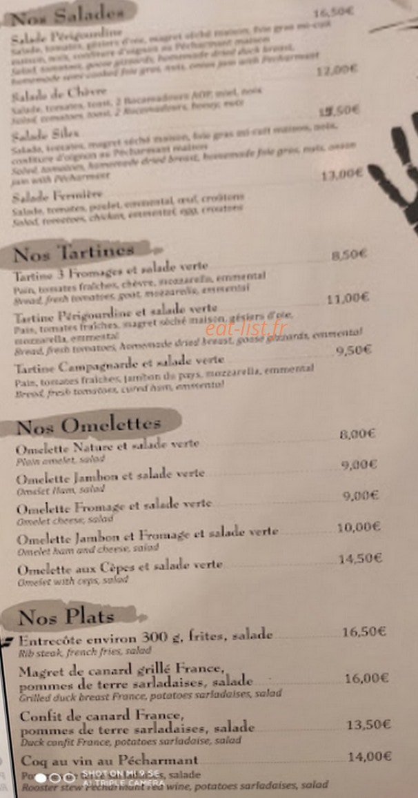 Le Silex — carte page 2