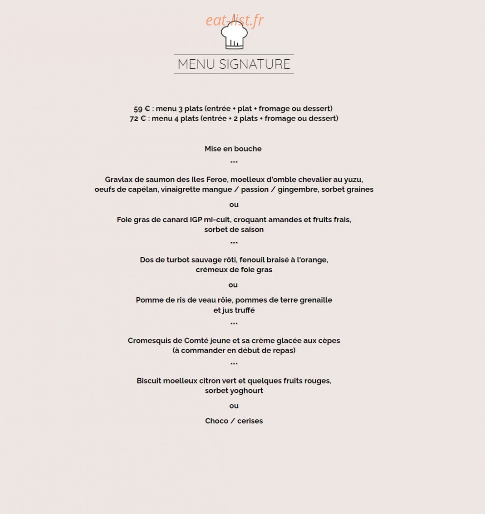 Cuisine et Passion — carte page 2