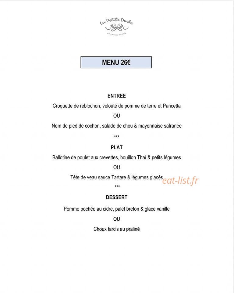 La Petite Duche — carte page 4