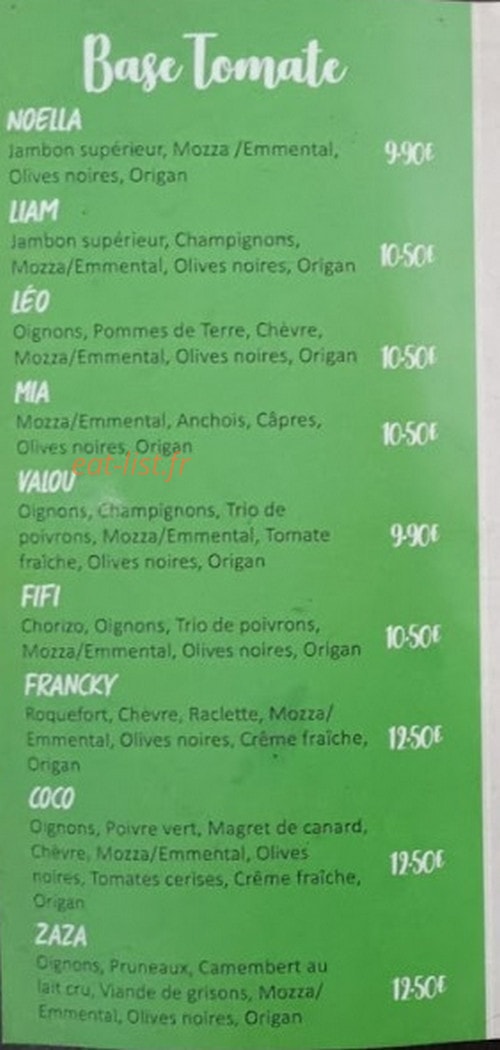 ChrisPizza — carte page 2