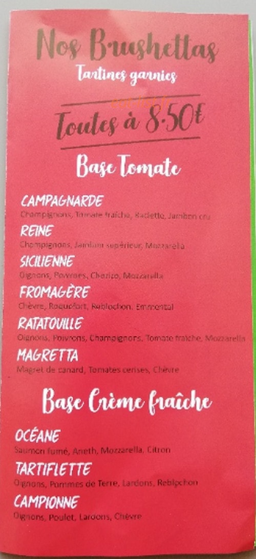 ChrisPizza — carte page 1