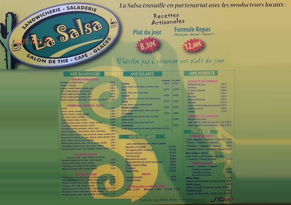 La salsa — carte page 1
