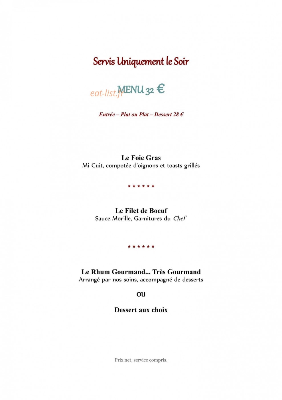 Ô Petit Gavroche — carte page 3