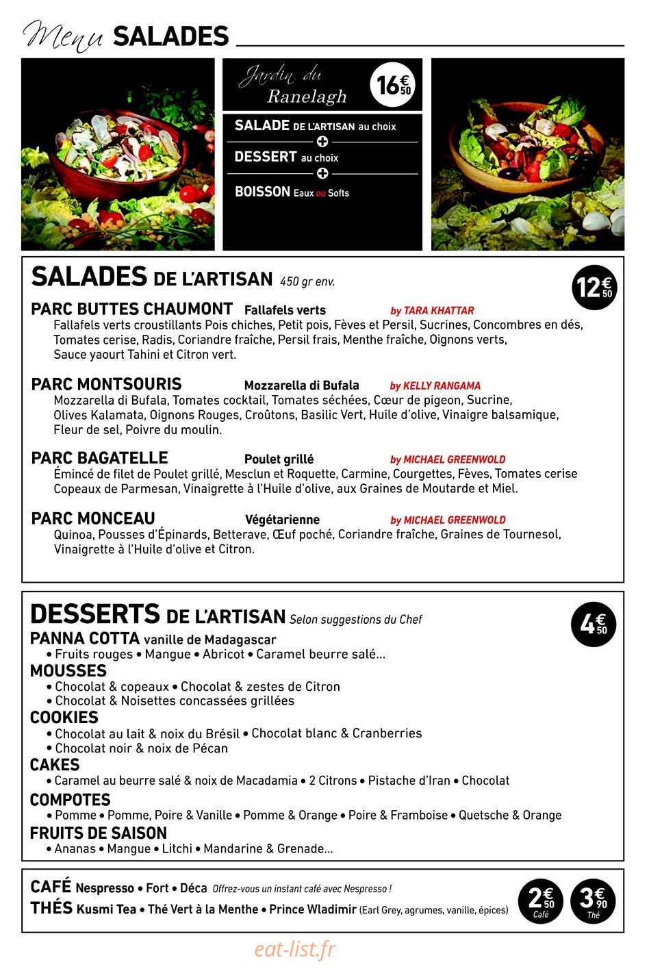 L'Artisan du Burger — carte page 3