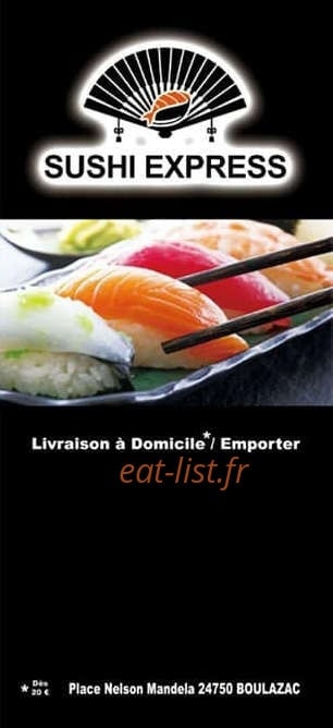 Carte et menu Sushi Express Boulazac