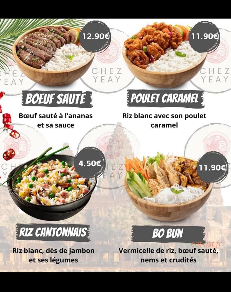 Chez yeay — carte page 1