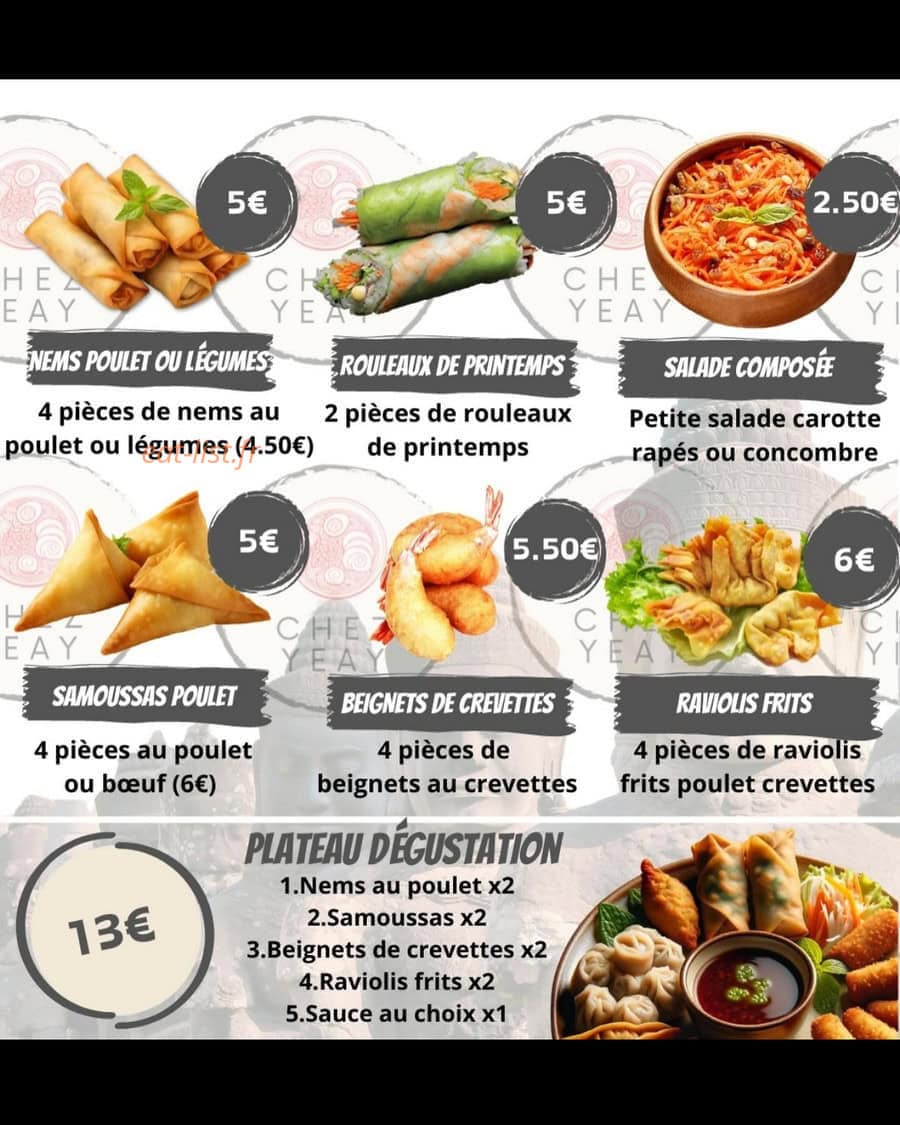 Chez yeay — carte page 3