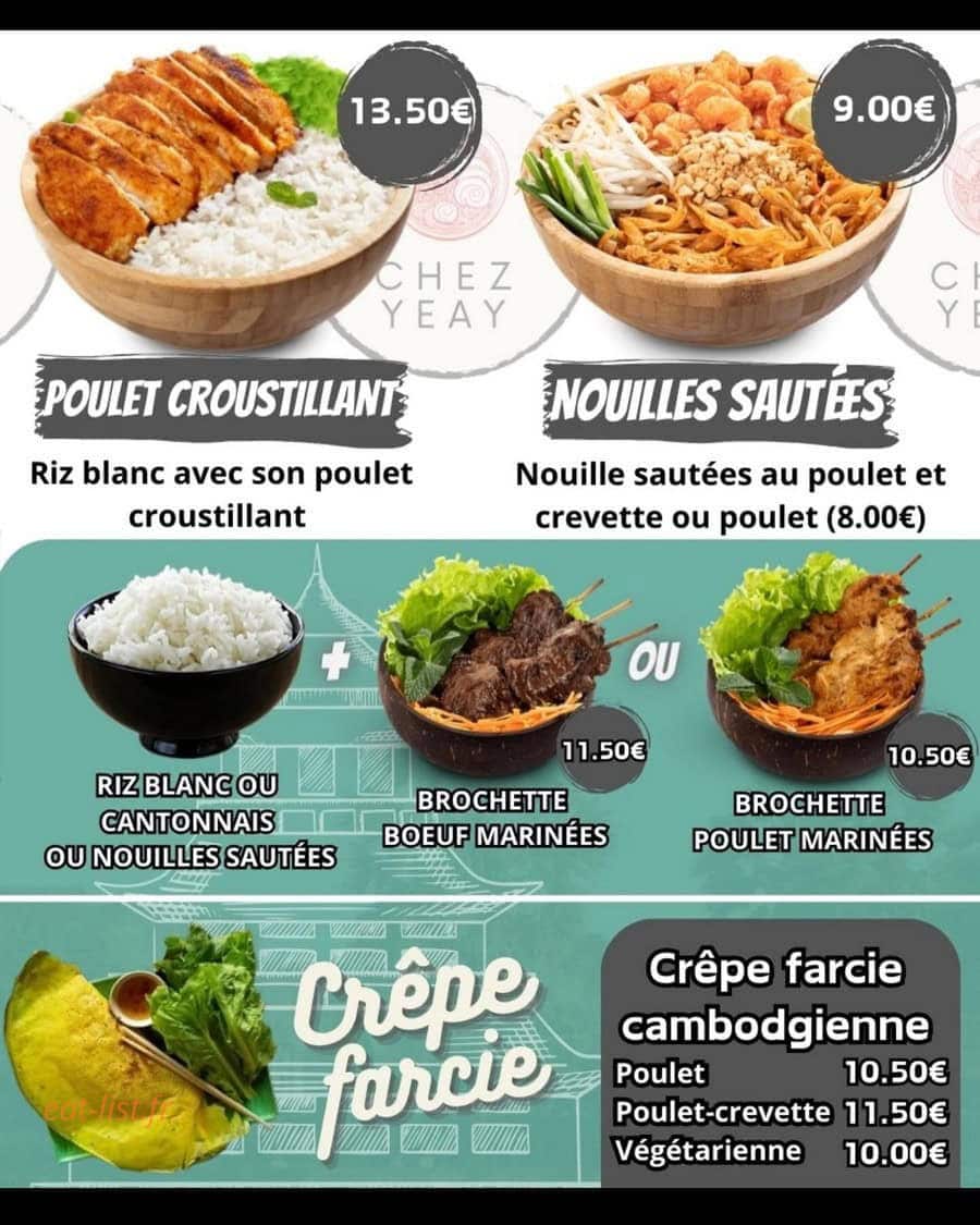 Chez yeay — carte page 2