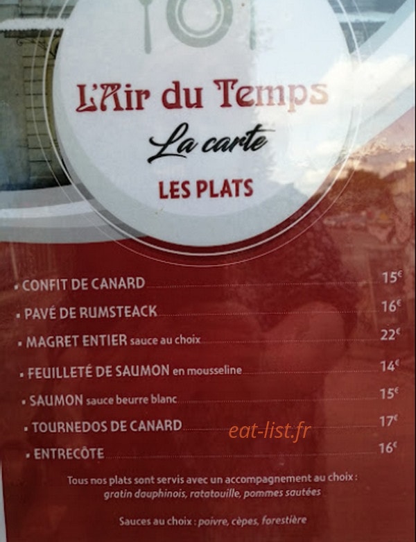 L'air du Temps — carte page 3