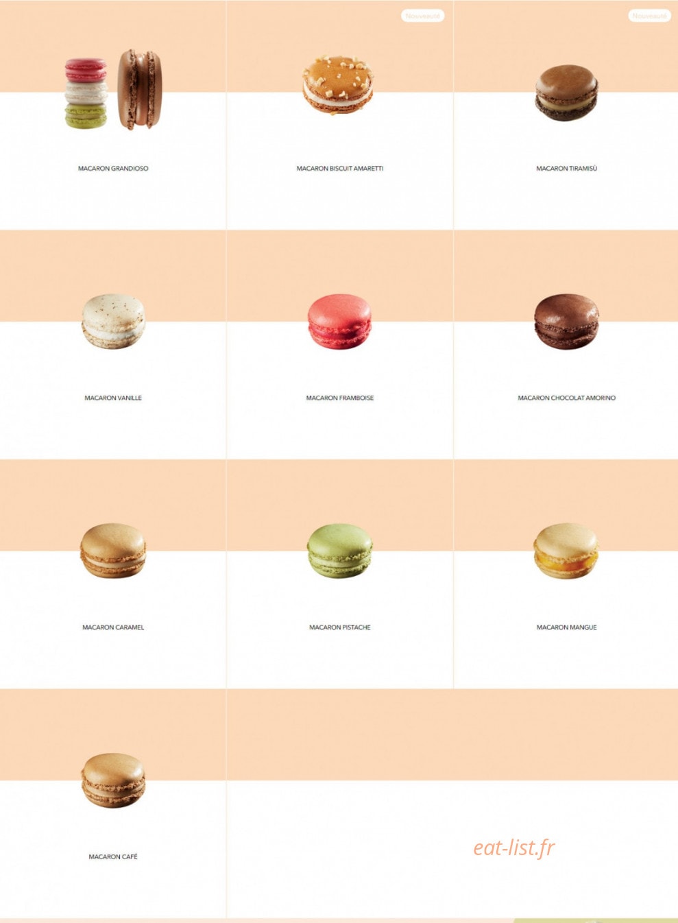 Amorino — carte page 10