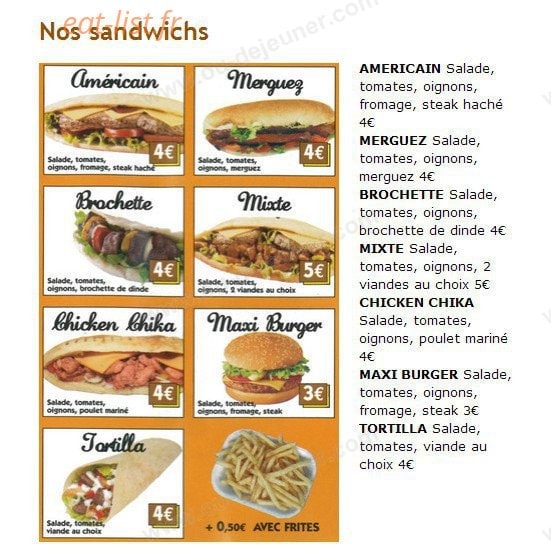 Arena Pizza — carte page 3