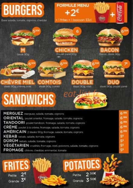 Arènes food — carte page 3